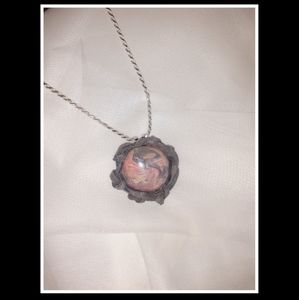 Faux stone handmade pendant
